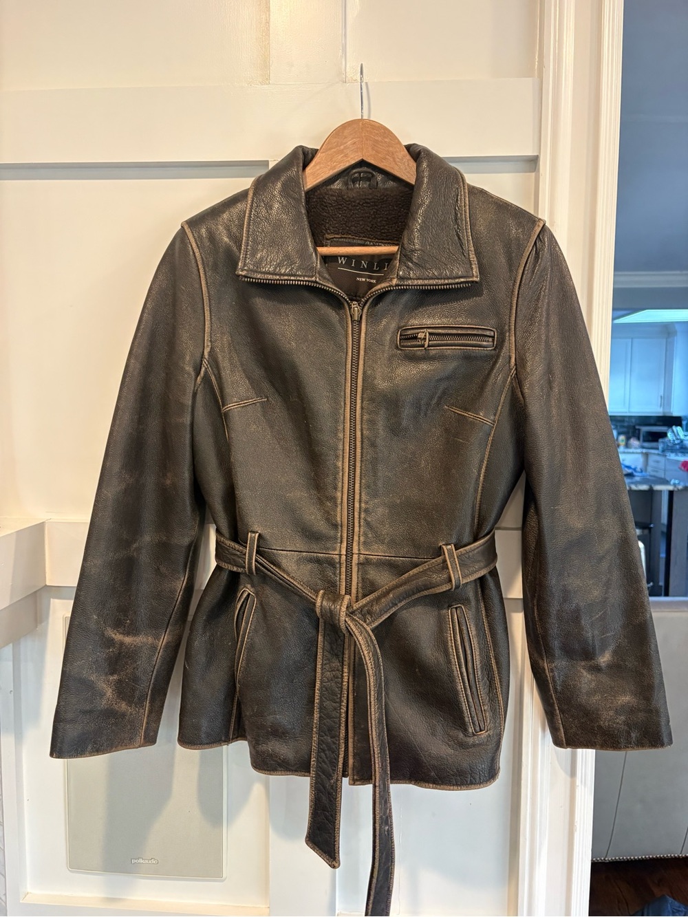 Vintage Winlit Distressed Leather Jacket